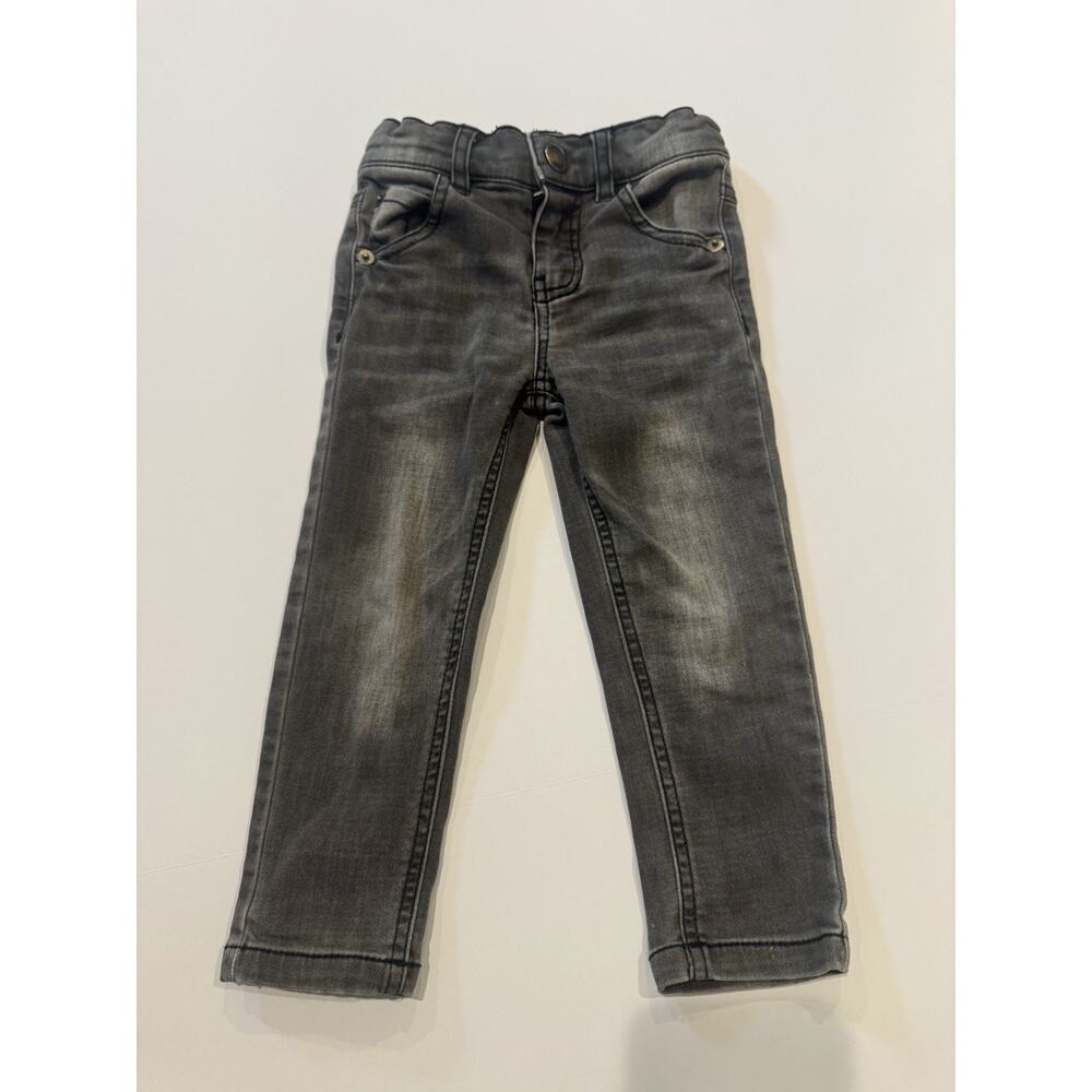 Afton Street Toddler Boys 2T Gray Wash Jeans Elastic Waist Denim Pants